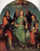 Andrea del Sarto Rafael Angel of Latter-day Saints and the great Leonard, with donor Spain oil painting artist